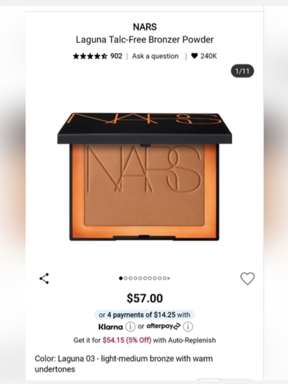 NARS Laguna Bronzer Powder — laguna03